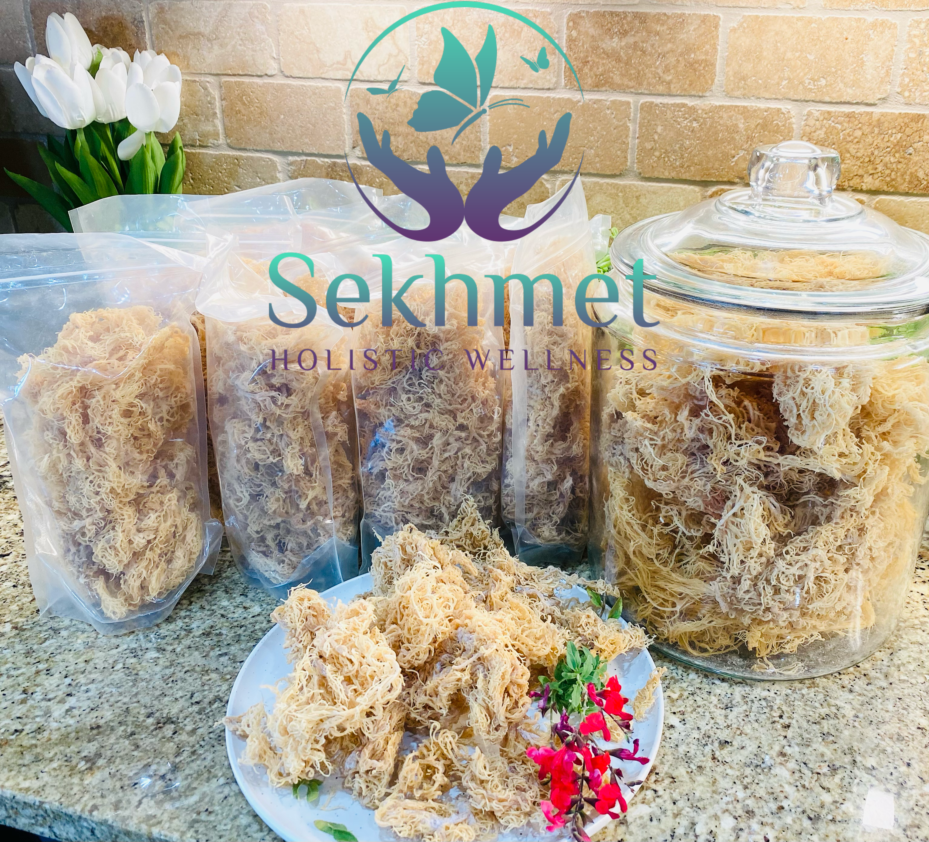 Sekhmet’s Seamoss benefits: supports healthy immune system, helps support libido and stamina, helps soften and dissolve hardened mucus, boosts mental health and energy, digestion support and much more!